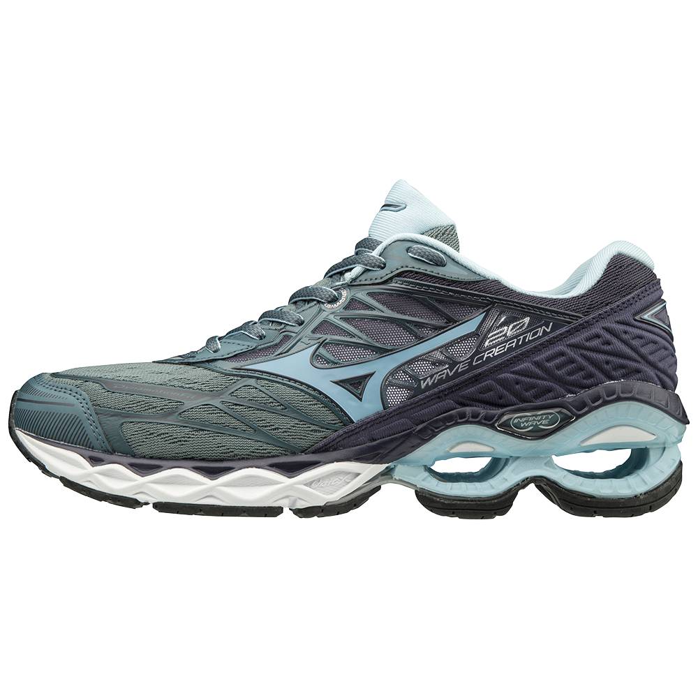Damske Bezecke Topanky Mizuno Wave Creation 20 Tmavo Siva/Modre Vypredaj LJCK71380